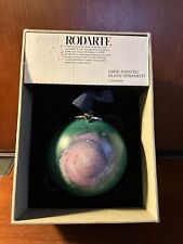 Rodarte Hand Painted Glass Ornament by Neiman Marcus Seasonal Collection 3” picture
