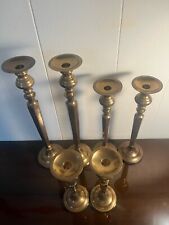 Vintage Antique 100% Brass - 6 Candle Holders Brass 11