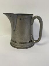 1901-1910 Pewter Tavern Pot Pint John Warne Engraved Olde Cheshire Cheese 1667 picture