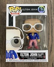 Funko Pop Rocks - Elton John (Red, White & Blue) #63 Vaulted w/ Protector picture