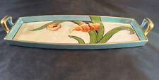 Vintage Noritake Art Deco Luster Tray with Gold Trim Floral Japan picture