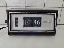 Vintage Seth Thomas Speed Read Lite Alarm Flip Clock Model # 820 Wooden Case picture