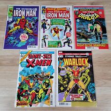 Marvel Facsimile Lot of 5 Comics 2023 Iron Man Tomb Of Dracula X-Men Warlock picture