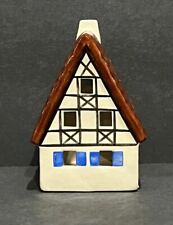 LEYK 1995 CERAMIC TEA LIGHT A GABLED CANDLE HOUSE MODEL 4 BASIC COLLECTION picture