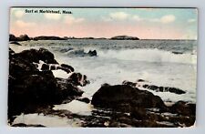 Marblehead MA-Massachusetts, Surf Scenic Greetings, Vintage c1917 Postcard picture
