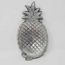 Pewter Metal Pineapple Shaped Serving Tray Spoon Rest Trinket Dish READ picture