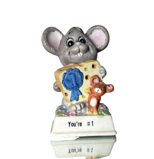 Your Number 1 Russ Berrie Mouse Winner Award Ceramic Porcelain Figurine picture