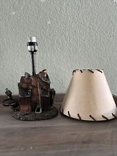VINTAGE Cowboy Western Heritage Lamp- Saddle Tack Bales -  12