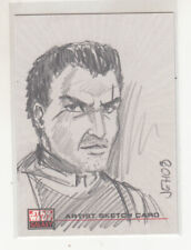 2008 Topps STAR WARS Galaxy IV Artist Sketch Card 1/1 Grand Admiral Thrawn Jeho picture