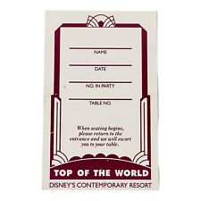 Disney Top of the World Contemporary Resort Sunday Bruch Invitation Card VTG picture