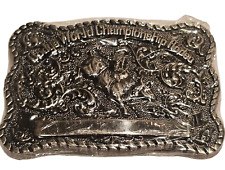 Dodge World Championship Rodeo Trophy Belt Buckle - Award Design Medals - NOS picture