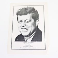 John F. Kennedy Program October 22, 1960 Rare, Kansas City Municipal Auditorium picture