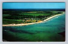 Wells ME-Maine, Aerial Of Drakes Island, Antique, Vintage c1950 Postcard picture