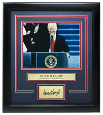 President Donald Trump Framed 8x10 Photo w/ Laser Engraved Signature picture
