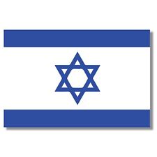 Israel Israeli Flag Magnet Decal, 5x8 Inches, Blue and White, Automotive Magnet picture