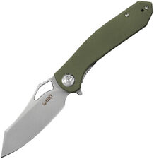 Kubey Drake Folding Knife Linerlock OD Green G10 D2 Sheepsfoot Steel Blade 310C picture
