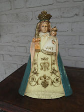Antique flanders Ceramic Our lady ten Traan statue figurine marked religious picture