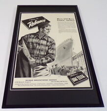 1942 Reliance Manufacturing Framed 11x17 ORIGINAL Vintage Advertising Poster picture