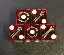 Lot of 5 Stratosphere Las Vegas Casino Craps Dice Red Polished Matching Serial picture