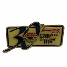 1989 Charlotte Motor Speedway 30th Anniversary NASCAR Race Racing Lapel Hat Pin picture