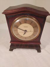 Vintage Hammond Footed Wood Clock Rare Mantle Desk 10x7 Electric Chicago Rare picture