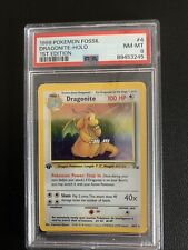 PSA 8 1999 Pokemon Dragonite 4/62 1st Edition Fossil Holo Rare NM / MINT picture