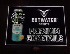 Cutwater Spirits Premium Cocktails Lime Margarita LED Logo Beer Sign 24x16” BNIB picture