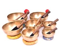 Singing bowl set of 7 - Handmade 7 note chakra healing bowls - Tibetan Bowls picture