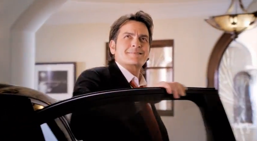 The Fiat 500 Abarth Driven By Charlie Sheen In The Tv Commercial For Sale On Ebay Celebrity Cars Blog