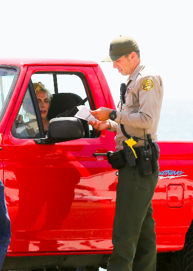 Lady Gaga Pulled Over