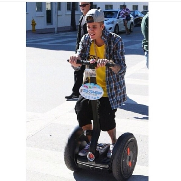 bieber on the segway