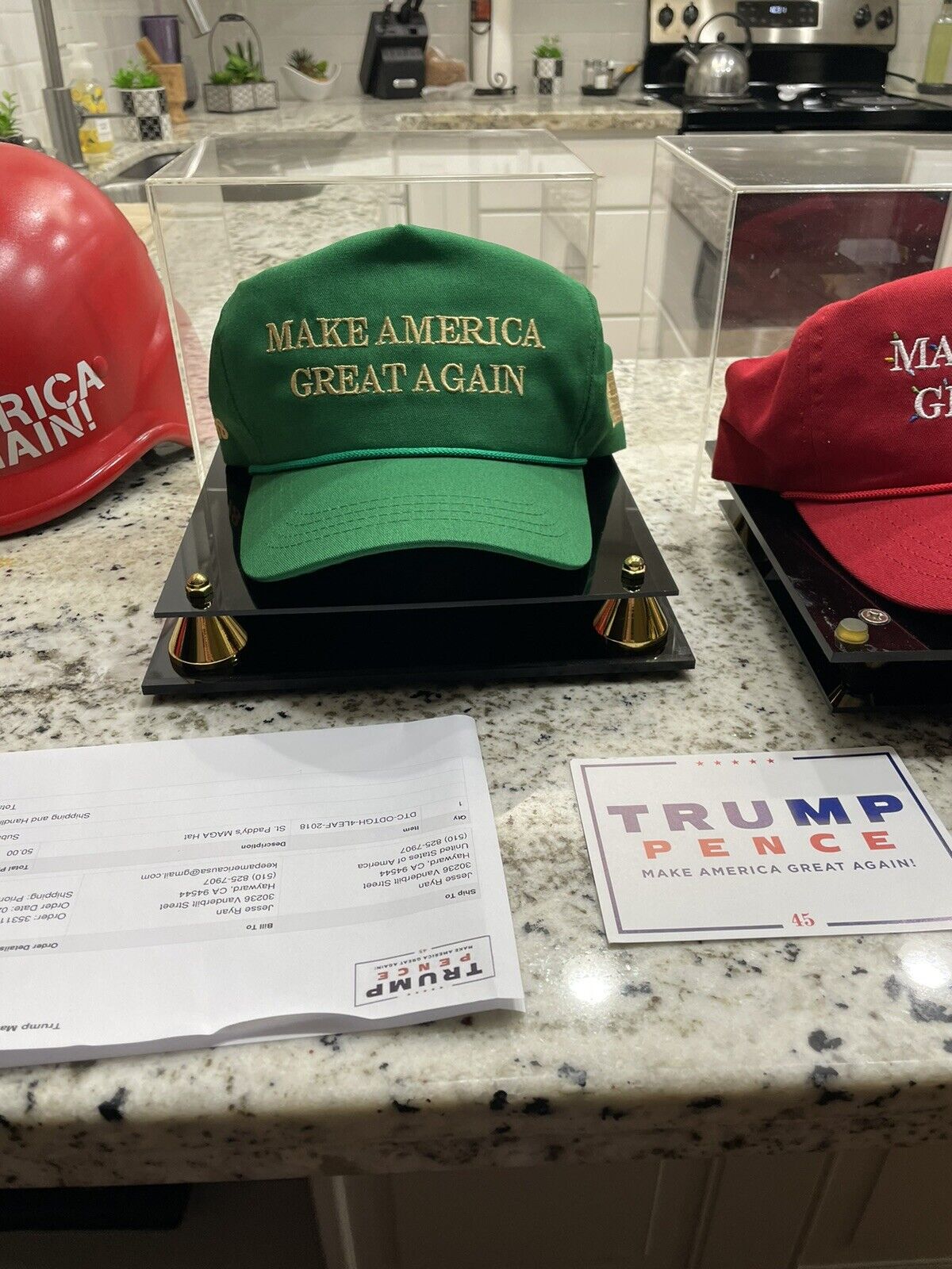 Official Donald Trump 2018 Saint Patricks Day Green Hat MAGA Make America Great