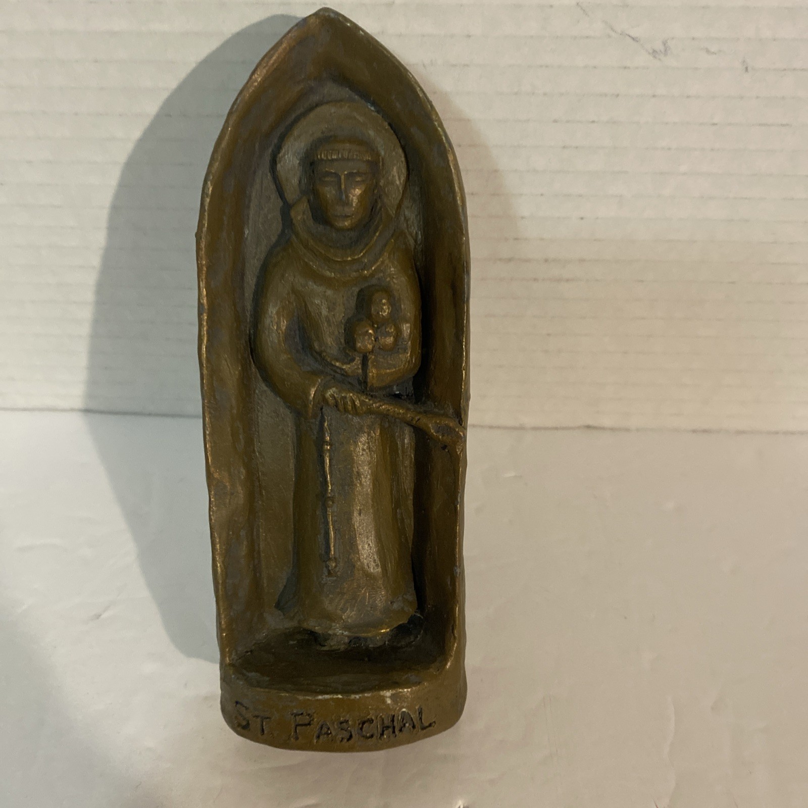 Saint Paschal Small Plaque Catholic St Paschal Religious Rare Find Handmade Natc Saint Paschal Small Plaque Catholic St Paschal Religious Rare Find Handmade Natc