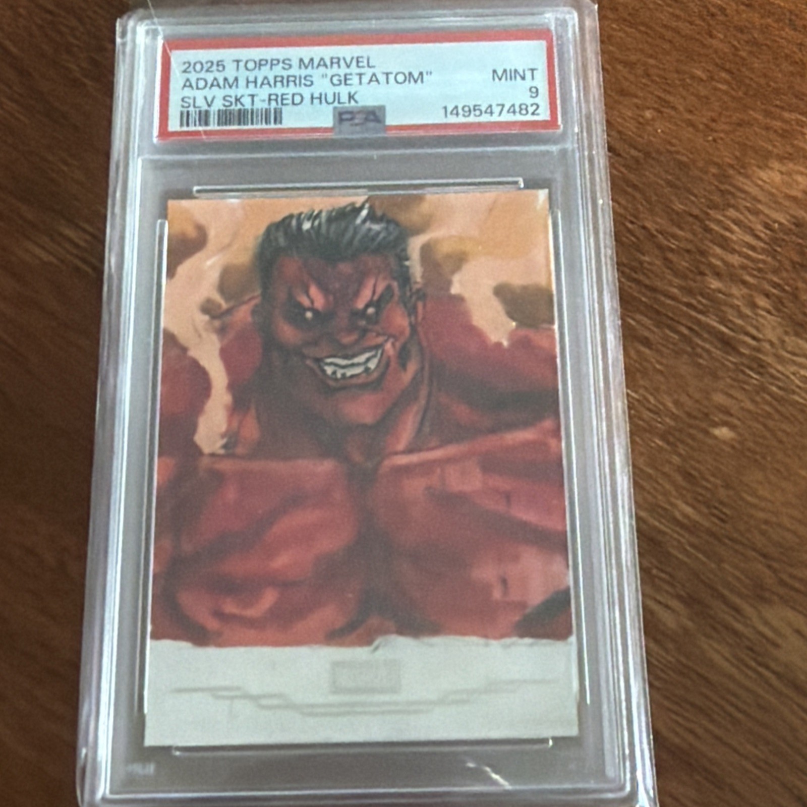 2025 Topps Chrome Marvel Red Hulk 1/1 GETATOM Sketch Adam Harris Auto PSA 9 2025 Topps Chrome Marvel Red Hulk 1/1 GETATOM Sketch Adam Harris Auto PSA 9