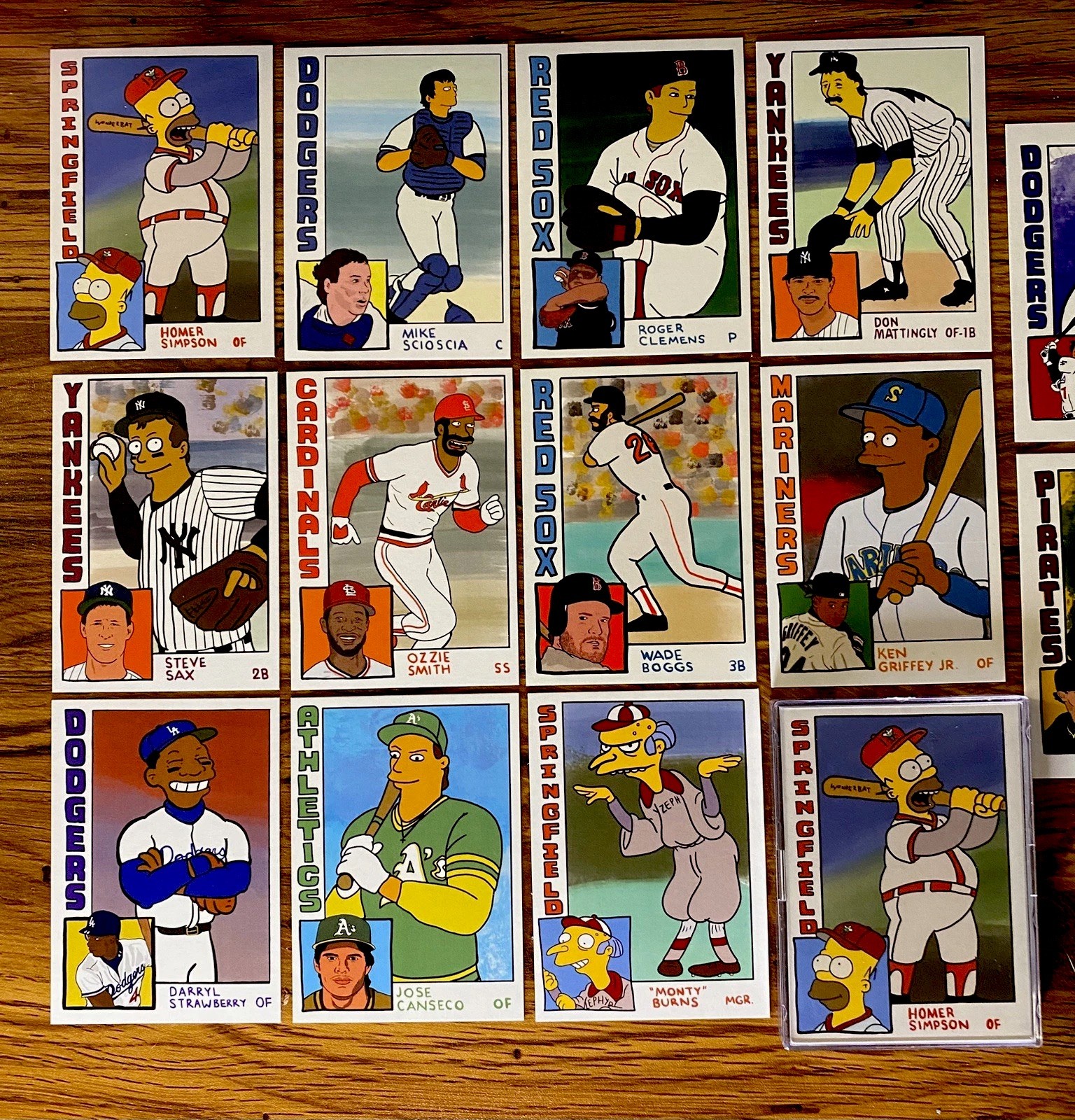 THE SIMPSONS Homer At The Bat ACEO Custom Baseball Card Set Springfield Softball THE SIMPSONS Homer At The Bat ACEO Custom Baseball Card Set Springfield Softball