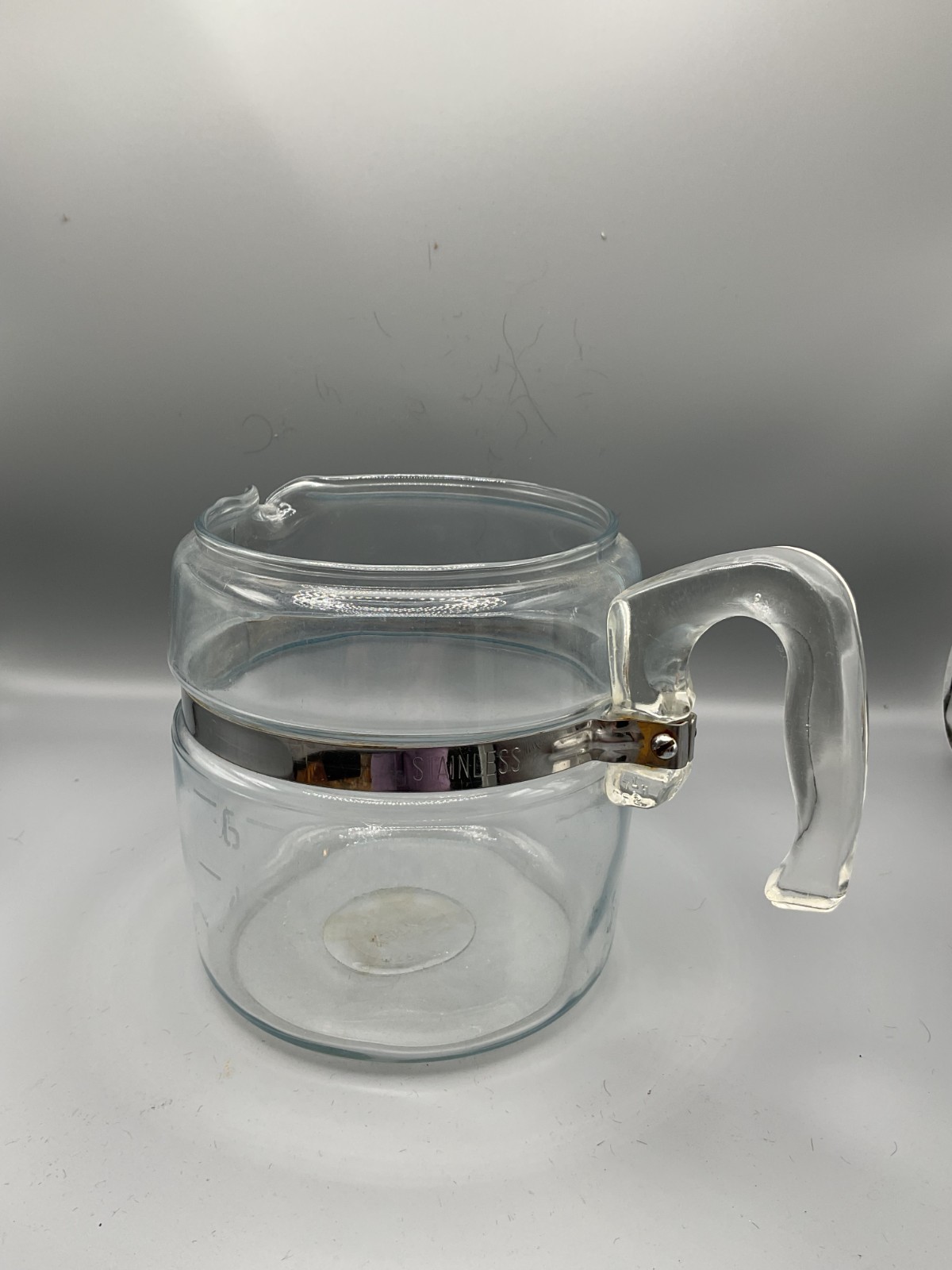 Vintage Pyrex 4 Cup Glass Percolator Coffee Pot Replacement Carafe Stainless Vintage Pyrex 4 Cup Glass Percolator Coffee Pot Replacement Carafe Stainless