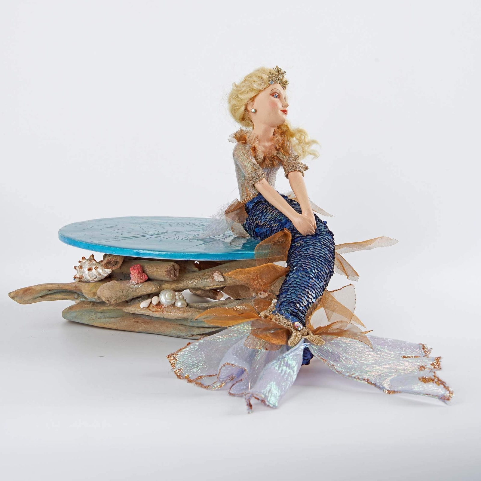 Katherine's Collection 12.5" Coastal Dreams Mermaid Pastry Cupcake Cookie Tray Katherine's Collection 12.5" Coastal Dreams Mermaid Pastry Cupcake Cookie Tray