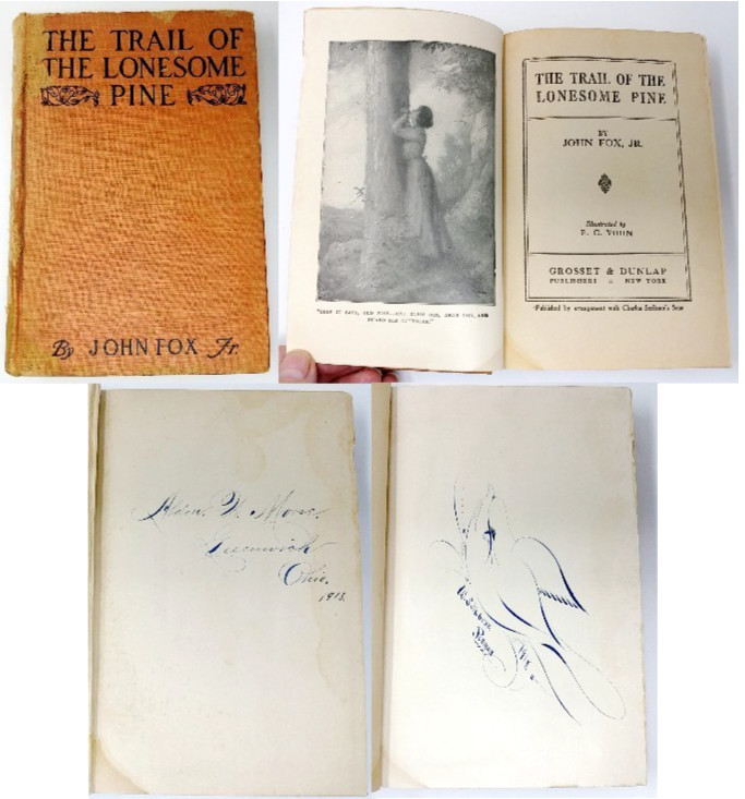 Antique 1918 Penman Art & Calligraphy: "The Trail of the Lonesome Pine" John Fox