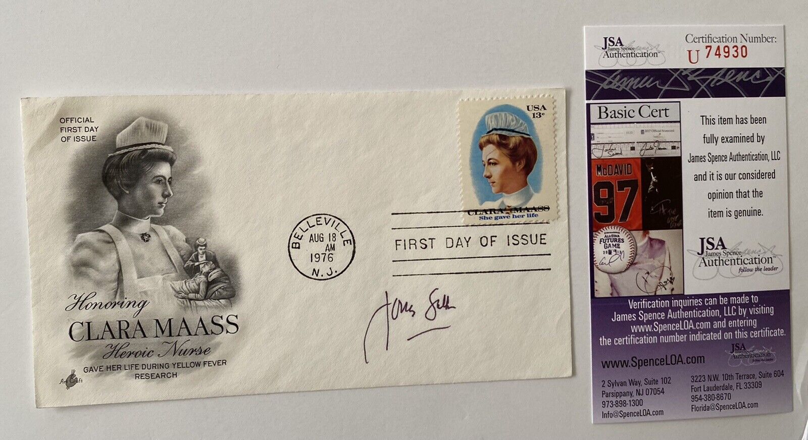Jonas Salk Signed Autographed First Day Cover JSA Certified Polio Vaccine