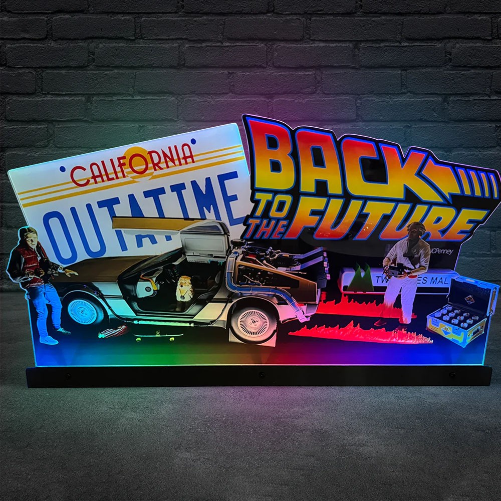 Back To The Future 3D RGB Acrylic LED Topper for BTTF Pinball Mahine
