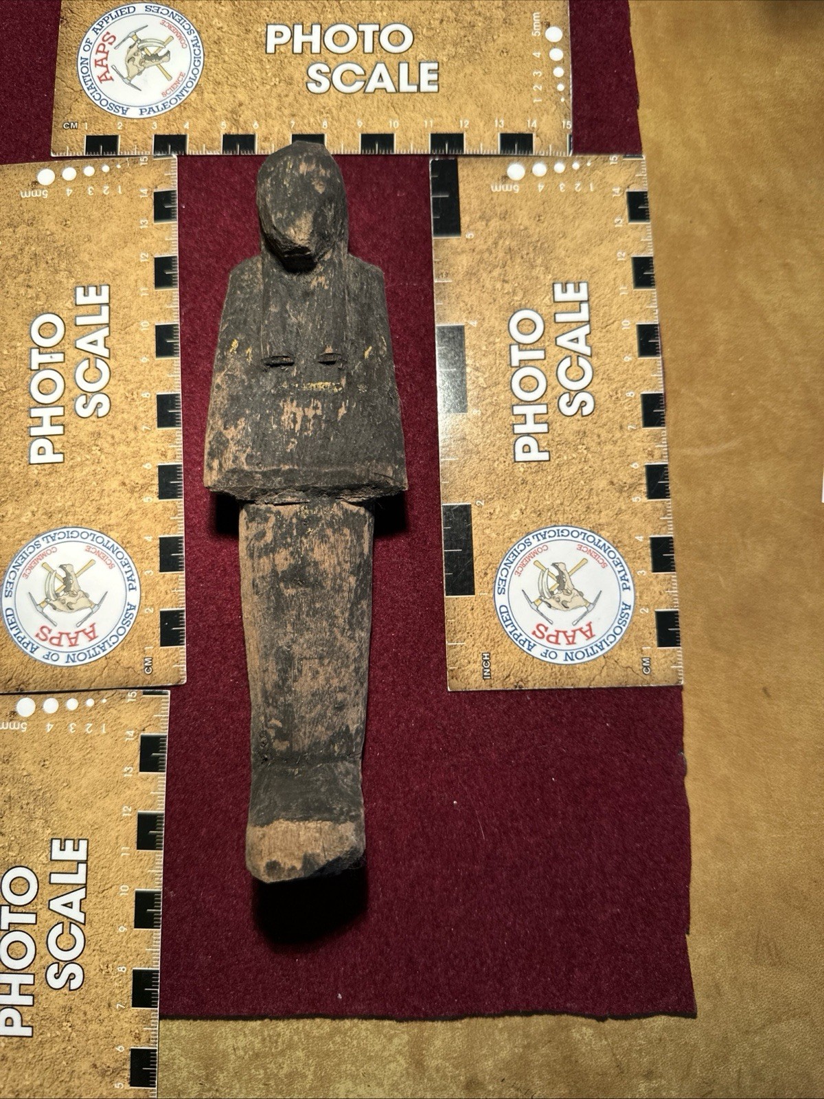 AUTHENTIC ANCIENT EGYPTIAN WOOD FIGURE /  USHABTI - 1200BC- RARE ex Smith