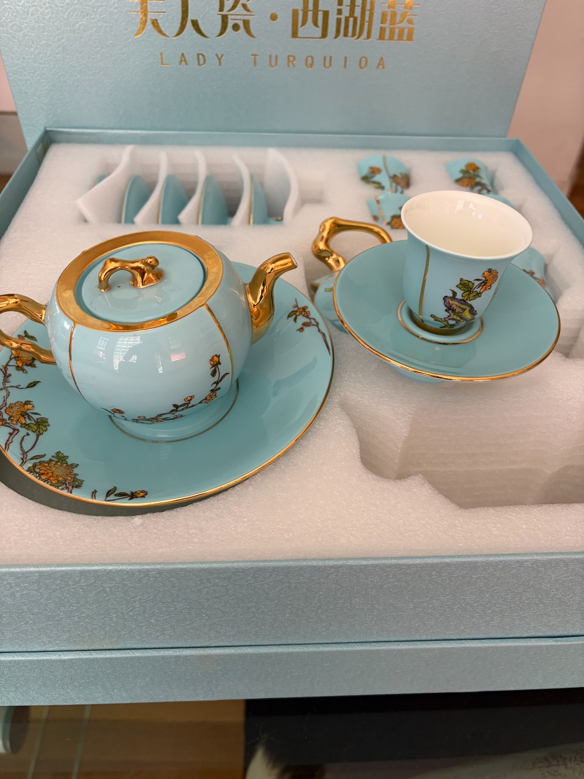 2016 G20 China Summit "Lady Turquoia" Auratic Tea Set 2016 G20 China Summit "Lady Turquoia" Auratic Tea Set