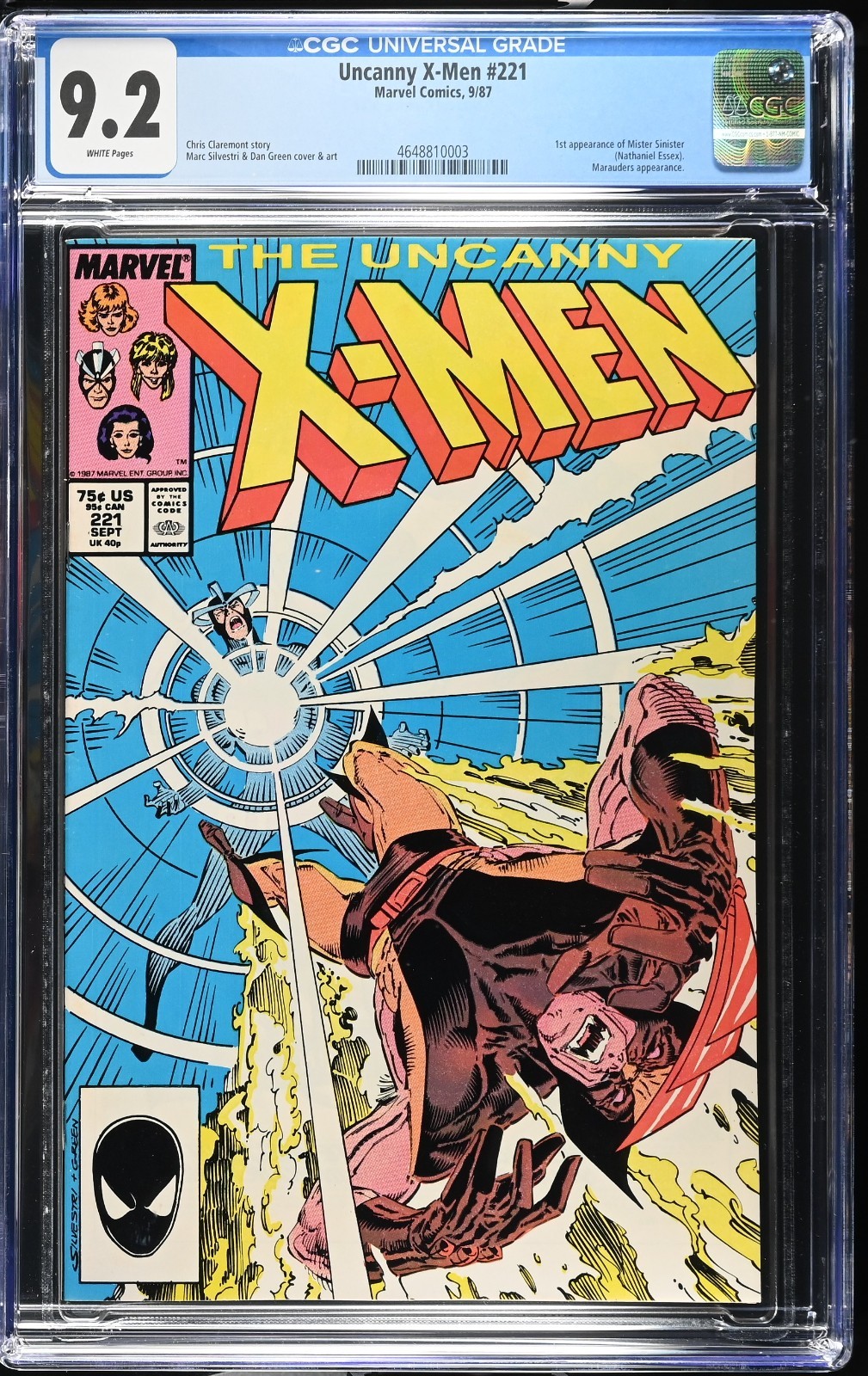 Uncanny X-Men #221 CGC 9.2 1st Mister Sinister Adam Driver MCU X-Men 2028 Key Uncanny X-Men #221 CGC 9.2 1st Mister Sinister Adam Driver MCU X-Men 2028 Key