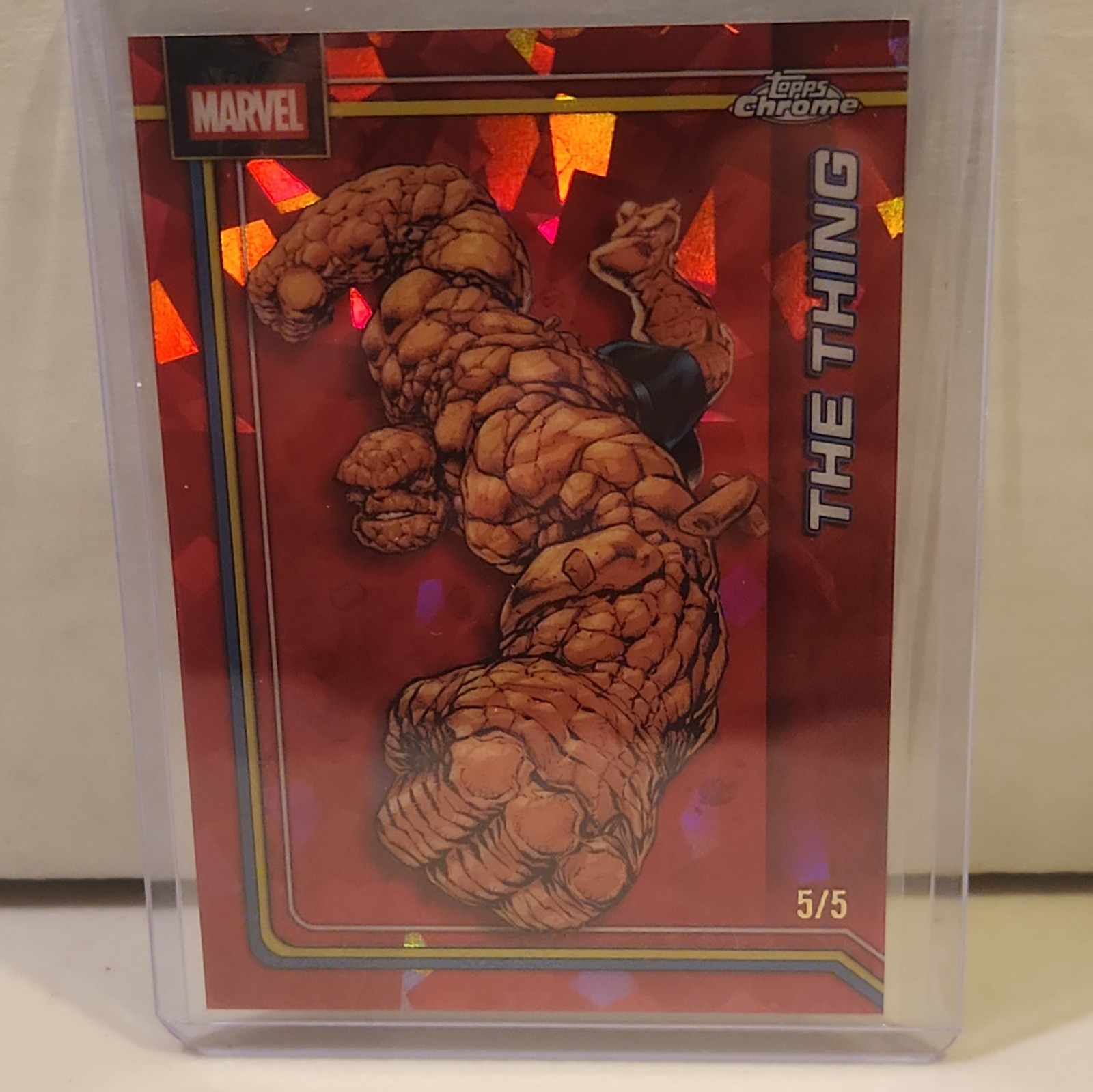 2026 Topps Chrome Marvel Sapphire "The Thing" Red /5