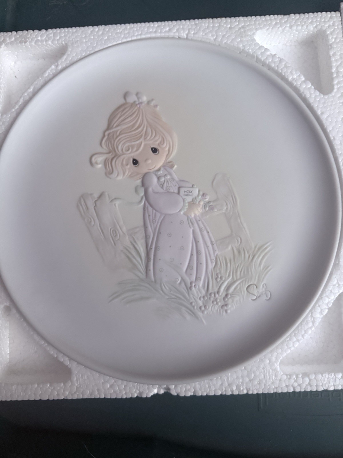 Vintage 1984 Precious Moments "The Voice of Spring" Plate - 1st Issue Box & COA