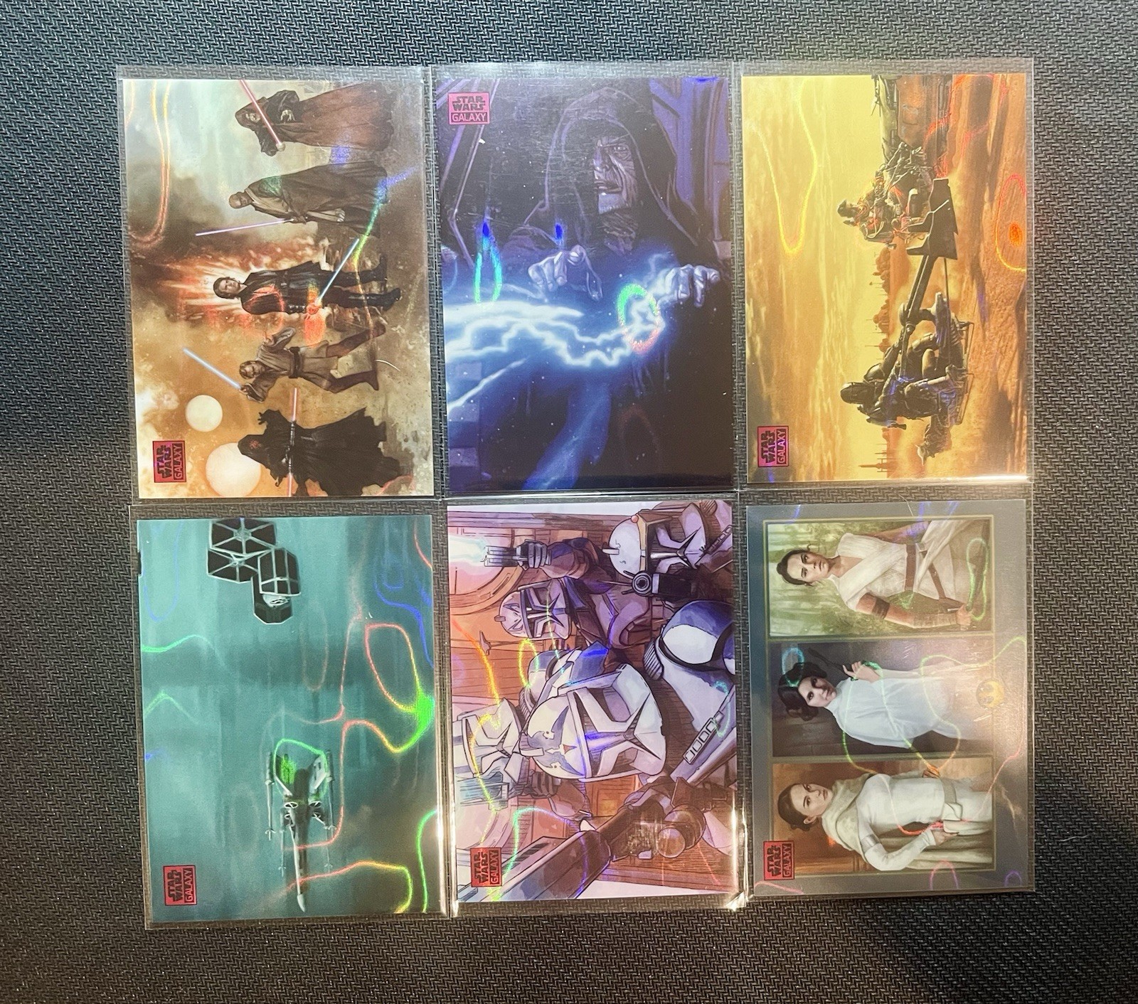 2025 Topps Chrome Star Wars Galaxy Magenta Lava /250 6 Card Lot 2025 Topps Chrome Star Wars Galaxy Magenta Lava /250 6 Card Lot