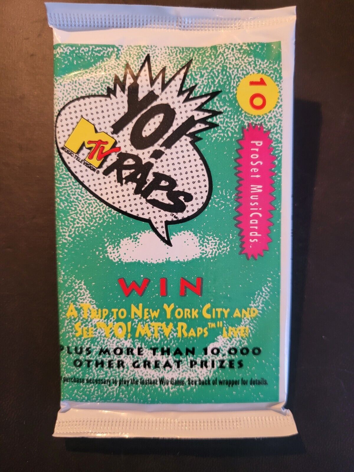1991 Yo MTV Raps Sealed ProSet MusiCards 10 Trading Cards Pack