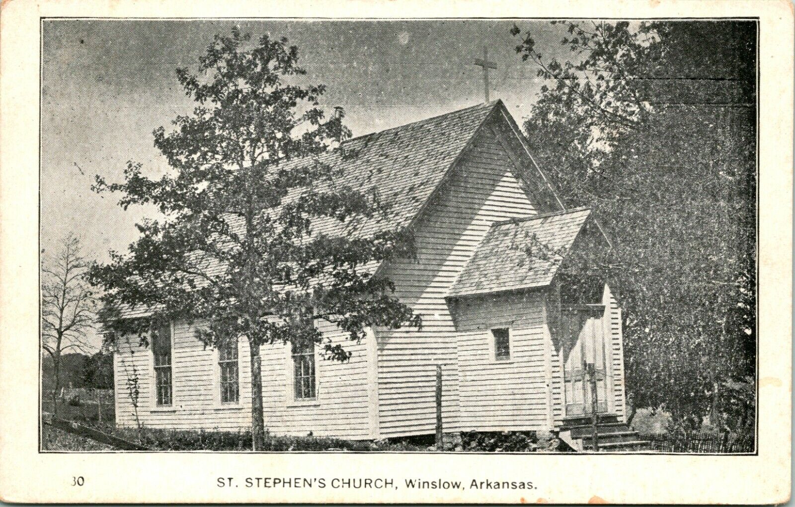 Vtg Postcard 1910s  Winslow Arkansas AR - Saint Stephen\'s Church UNP M13