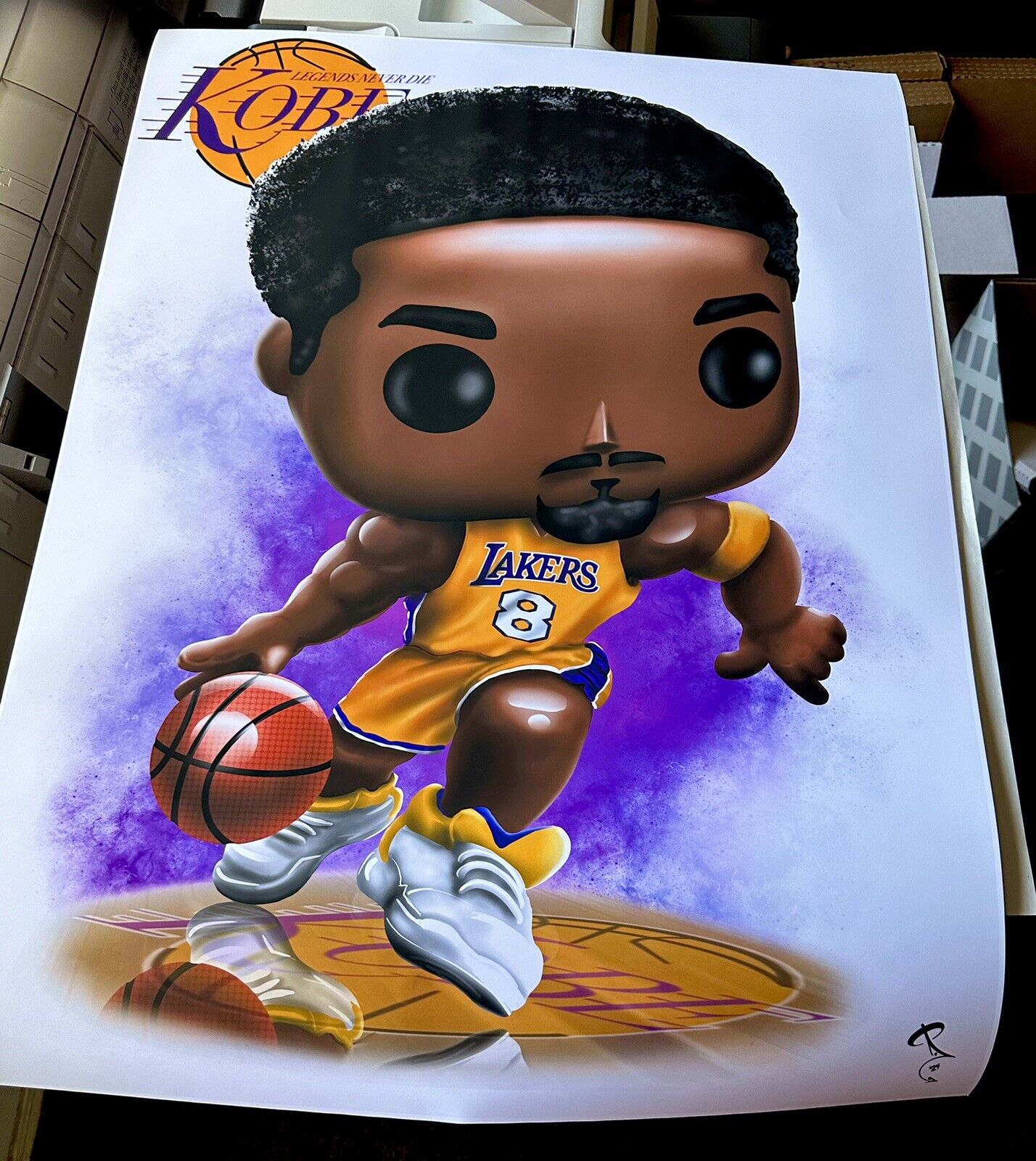 Kobe Bryant Legends Never Die Los Angeles Lakers 24x32 funko Style POSTER