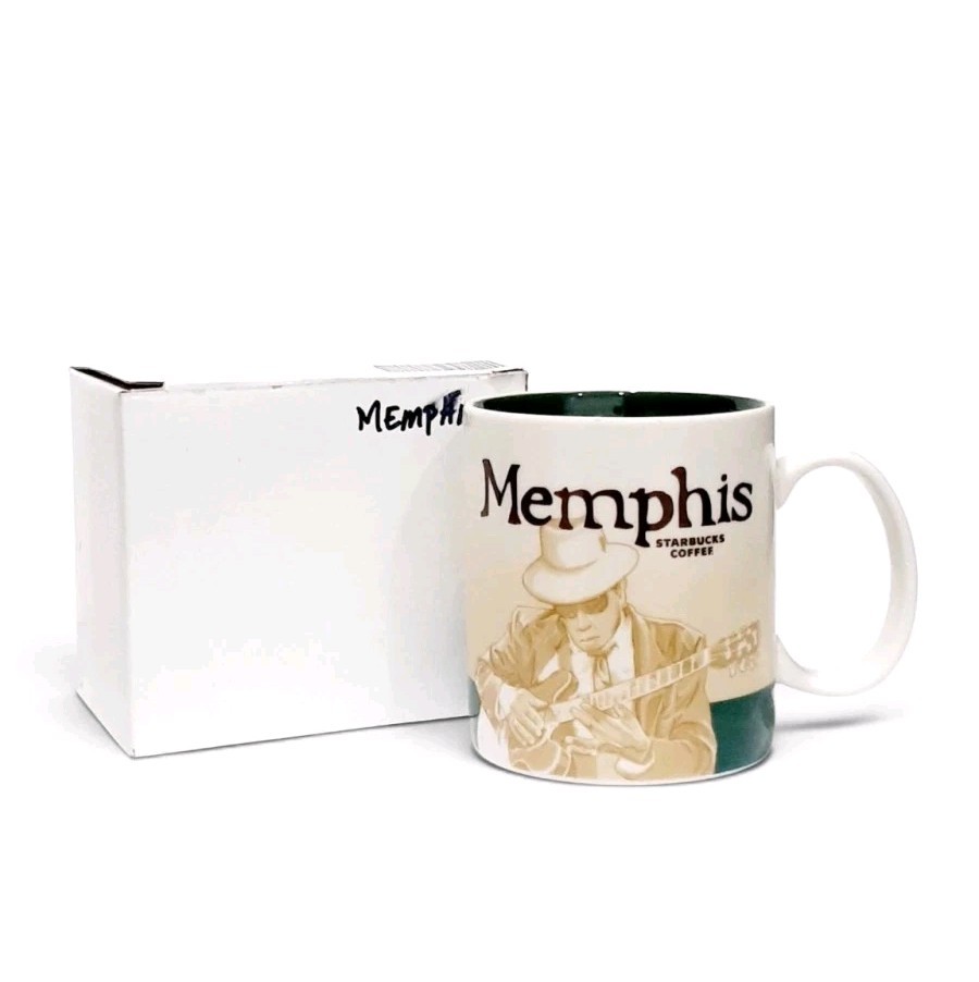 Starbucks MEMPHIS Global City Icon Collectors Series 16 oz Mug Cup Blues 2012